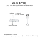 Rosec Jewels-Solitaire Moissanite Engagement Ring in Tension Mount Setting