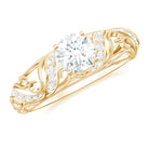 3/4 CT Cubic Zirconia Vintage Inspired Engagement Ring Zircon - ( AAAA ) - Quality - Rosec Jewels