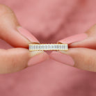 Baguette Cut Moissanite Eternity Ring in Shared Prong Setting Moissanite - ( D-VS1 ) - Color and Clarity - Rosec Jewels