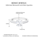 2.25 CT Round Cut Moissanite Solitaire Engagement Ring in 4 Prong Setting Moissanite - ( D-VS1 ) - Color and Clarity - Rosec Jewels