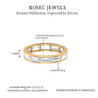 Baguette Cut Zircon East West Full Eternity Band Ring Zircon - ( AAAA ) - Quality - Rosec Jewels