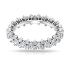 3.5 CT Zircon Cluster Eternity Ring in Prong Setting Zircon - ( AAAA ) - Quality - Rosec Jewels