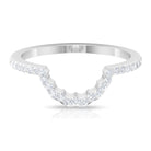 Certified Moissanite Curved Enhancer Ring Moissanite - ( D-VS1 ) - Color and Clarity - Rosec Jewels