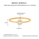 Natural Diamond Dainty Promise Ring Diamond - ( HI-SI ) - Color and Clarity - Rosec Jewels