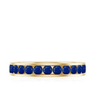 1.25 CT Blue Sapphire Eternity Ring in Trellis setting Blue Sapphire - ( AAA ) - Quality - Rosec Jewels