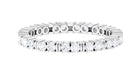 Certified Moissanite Wedding Eternity Band Ring Moissanite - ( D-VS1 ) - Color and Clarity - Rosec Jewels