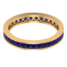 1.50 CT Blue Sapphire Full Eternity band Ring Blue Sapphire - ( AAA ) - Quality - Rosec Jewels