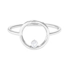 Diamond and Gold Open Circle Ring for Women Diamond - ( HI-SI ) - Color and Clarity - Rosec Jewels