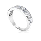 1.75 CT Baguette and Round Zircon Wedding Band in Gold Zircon - ( AAAA ) - Quality - Rosec Jewels