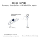 Minimal Round Blue Sapphire and Diamond Bypass Promise Ring Blue Sapphire - ( AAA ) - Quality - Rosec Jewels