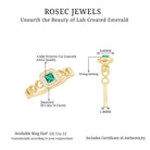 Princess Cut Lab Grown Emerald Infinity Heart Promise Ring with Diamond Halo Lab Created Emerald - ( AAAA ) - Quality - Rosec Jewels