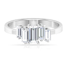 Rosec Jewels-Baguette Moissanite 5 Stone Anniversary Ring