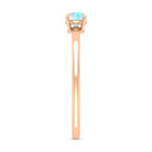 1/4 CT Claw Set Round Ethiopian Opal Solitaire Promise Ring Ethiopian Opal - ( AAA ) - Quality - Rosec Jewels