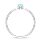 1/4 CT Claw Set Round Ethiopian Opal Solitaire Promise Ring Ethiopian Opal - ( AAA ) - Quality - Rosec Jewels