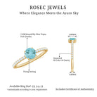 Sky Blue Topaz Solitaire Ring with Diamond Side Stones Sky Blue Topaz - ( AAA ) - Quality - Rosec Jewels