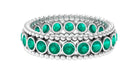 1.50 CT Natural Emerald Full Eternity Band Ring with Beaded Details Emerald - ( AAA ) - Quality - Rosec Jewels