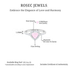 1.50 CT Heart Shape Rose Quartz Engagement Ring with Diamond Accent Rose Quartz - ( AAA ) - Quality - Rosec Jewels