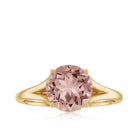 Natural Morganite Solitaire Engagement Ring Morganite - ( AAA ) - Quality - Rosec Jewels