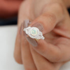 1.5 CT Ethiopian Opal Vintage Engagement Ring with Diamond Ethiopian Opal - ( AAA ) - Quality - Rosec Jewels