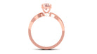 1.25 CT Infinity Shank Morganite Engagement Ring with Diamond Morganite - ( AAA ) - Quality - Rosec Jewels