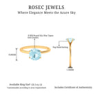 Simple Round Sky Blue Topaz Solitaire Ring Sky Blue Topaz - ( AAA ) - Quality - Rosec Jewels