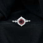 1.25 CT Vintage Style Pink Tourmaline Engagement Ring with Diamond Pink Tourmaline - ( AAA ) - Quality - Rosec Jewels