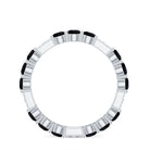 Real Black Spinel and Diamond Designer Eternity Band Ring Black Spinel - ( AAA ) - Quality - Rosec Jewels