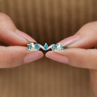 Pear Cut London Blue Topaz and Diamond Eternity Wedding Band London Blue Topaz - ( AAA ) - Quality - Rosec Jewels