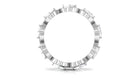Princess Cut Moissanite Gold Crossover Eternity Band Ring Moissanite - ( D-VS1 ) - Color and Clarity - Rosec Jewels