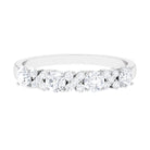 1 CT Elegant Certified Moissanite Half Eternity Ring Moissanite - ( D-VS1 ) - Color and Clarity - Rosec Jewels