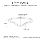 Real Diamond Curved Enhancer for Engagement Ring in Gold Diamond - ( HI-SI ) - Color and Clarity - Rosec Jewels