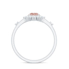 1 CT Round Morganite and Diamond Halo Engagement Ring Morganite - ( AAA ) - Quality - Rosec Jewels