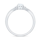 Oval Moissanite Simple Solitaire Engagement Ring Moissanite - ( D-VS1 ) - Color and Clarity - Rosec Jewels