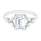 Claw Set Moissanite Designer Engagement Ring Moissanite - ( D-VS1 ) - Color and Clarity - Rosec Jewels