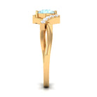 Sky Blue Topaz and Diamond Designer Promise Ring Sky Blue Topaz - ( AAA ) - Quality - Rosec Jewels