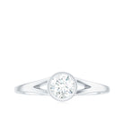 Round Shape Lab Grown Diamond Solitaire Ring in Split Shank Lab Grown Diamond - ( EF-VS ) - Color and Clarity - Rosec Jewels