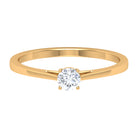 Minimal Round Lab Grown Diamond Solitaire Ring Lab Grown Diamond - ( EF-VS ) - Color and Clarity - Rosec Jewels