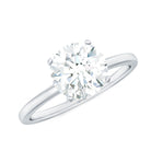 Rosec Jewels-2 CT Peg Head Moissanite Solitaire Engagement Ring