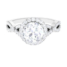 2.50 CT Moissanite Halo Vintage Engagement Ring Moissanite - ( D-VS1 ) - Color and Clarity - Rosec Jewels