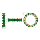 Hexagon Cut Created Emerald Full Eternity Band Ring Lab Created Emerald - ( AAAA ) - Quality - Rosec Jewels