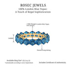 Hexagon Cut London Blue Topaz Eternity Band Ring London Blue Topaz - ( AAA ) - Quality - Rosec Jewels