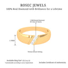 Tension Mount Set Three Stone Diamond Band Ring Diamond - ( HI-SI ) - Color and Clarity - Rosec Jewels