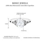 2.25 CT Celtic Knot Oval Moissanite Engagement Ring in Gold Moissanite - ( D-VS1 ) - Color and Clarity - Rosec Jewels