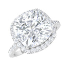 Millie Bobby Brown Inspired Moissanite Halo Engagement Ring Moissanite - ( D-VS1 ) - Color and Clarity - Rosec Jewels