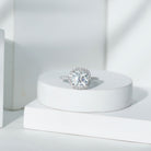 Millie Bobby Brown Inspired Moissanite Halo Engagement Ring Moissanite - ( D-VS1 ) - Color and Clarity - Rosec Jewels