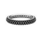 Thick Eternity Band with 2 CT Lab Created Black Diamond Lab Created Black Diamond - ( AAAA ) - Quality - Rosec Jewels