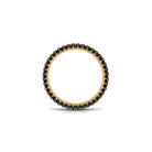 Thick Eternity Band with 2 CT Lab Created Black Diamond Lab Created Black Diamond - ( AAAA ) - Quality - Rosec Jewels