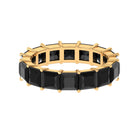 Princess Cut Black Onyx Eternity Band Black Onyx - ( AAA ) - Quality - Rosec Jewels