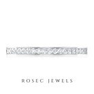 Diamond Stackable Half Eternity Ring Diamond - ( HI-SI ) - Color and Clarity - Rosec Jewels