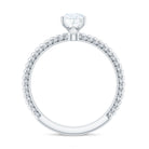 Marquise Cut Moissanite Solitaire Ring with Gold Twisted Rope Moissanite - ( D-VS1 ) - Color and Clarity - Rosec Jewels